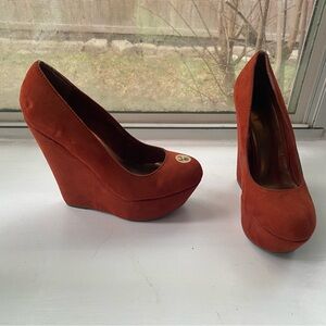 Women’s Burnt Orange Wedges 6.5